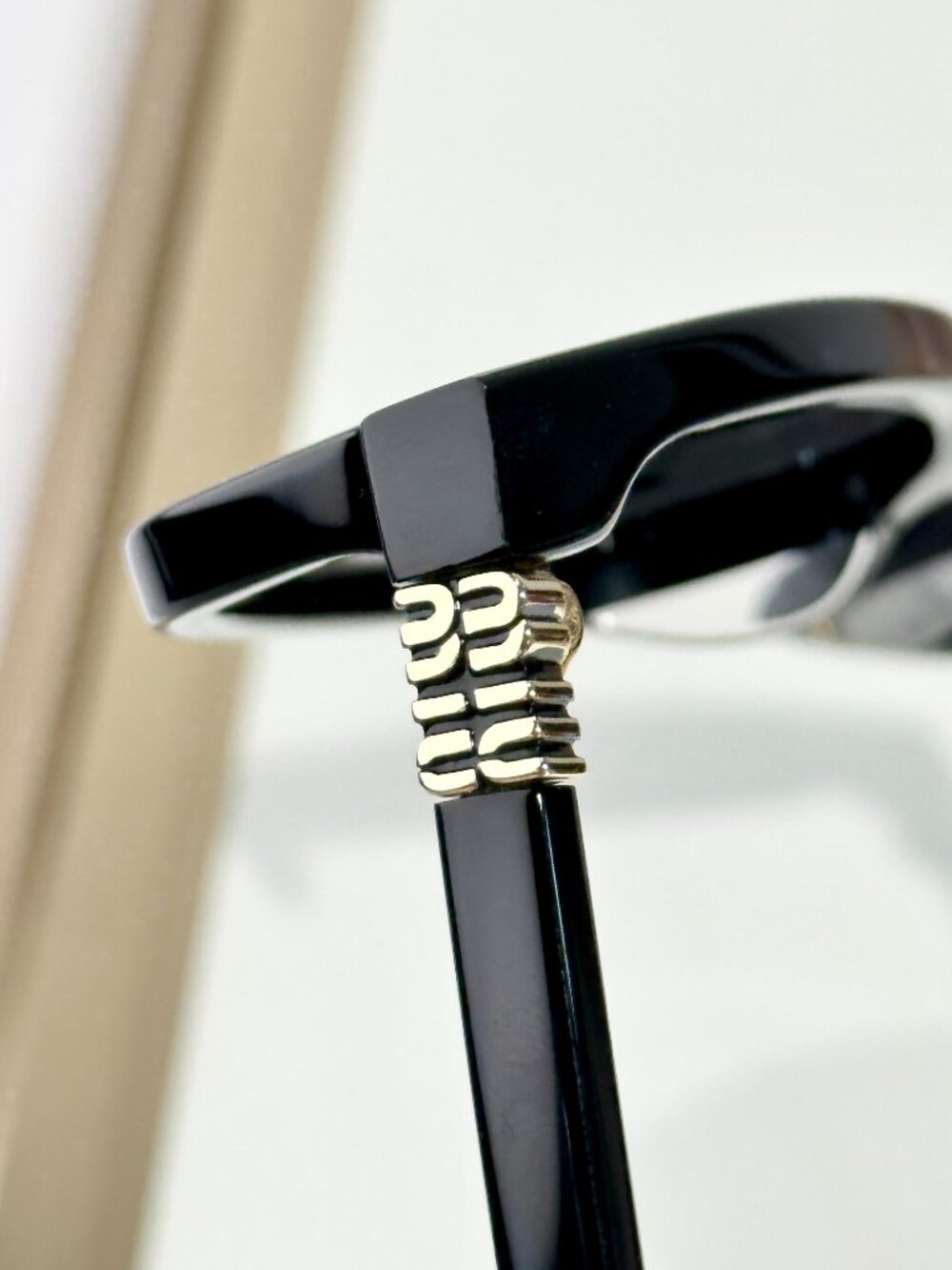 Miu Miu Regard Sunglasses Black Oval Narrow Frame Glasses - Picture 7 of 10